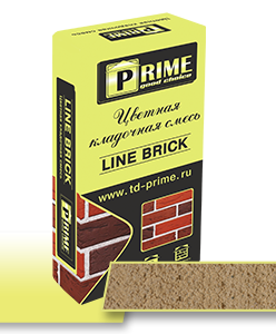 
                      Цветная кладочная смесь Prime "Line Brick", Кремово-желтая 25 кг